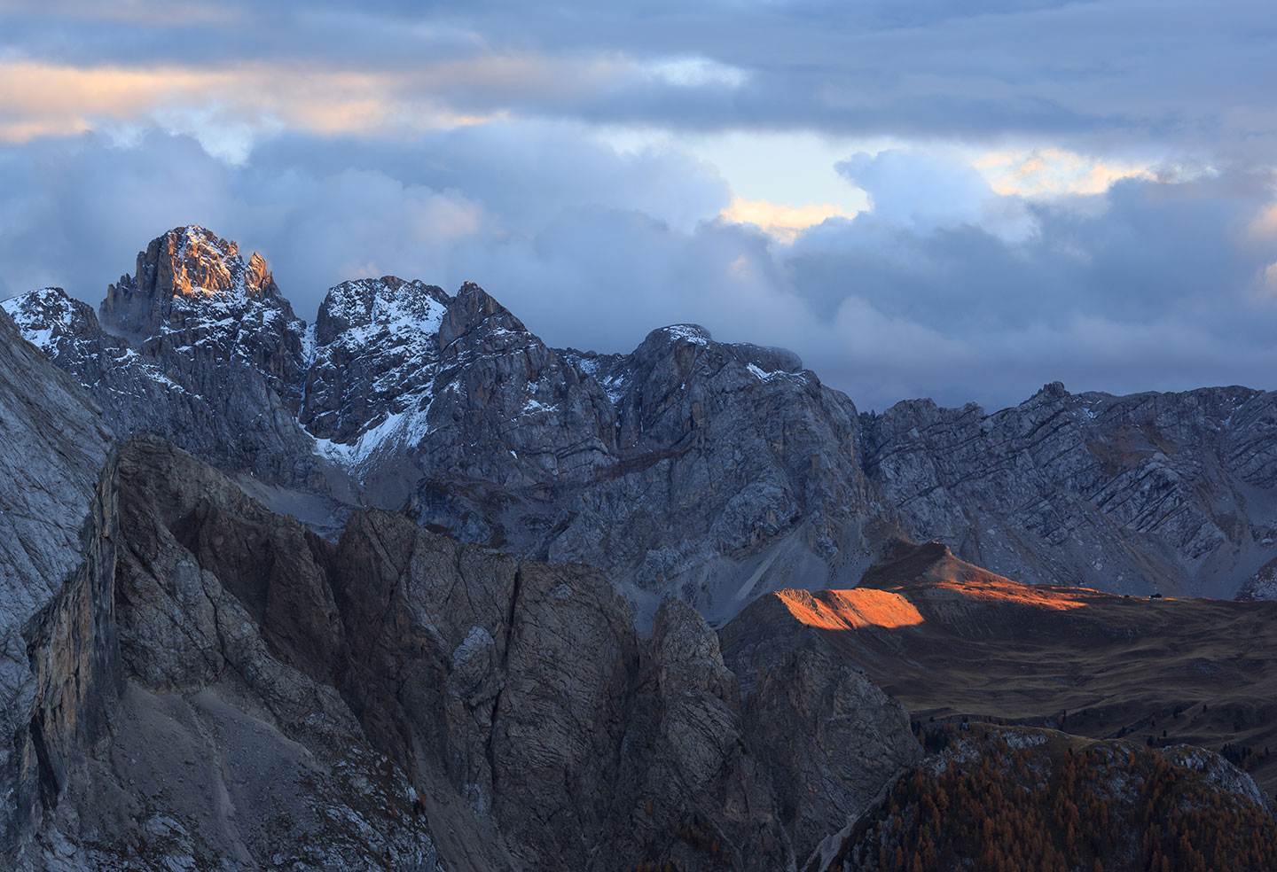 Sunset in Dolomites