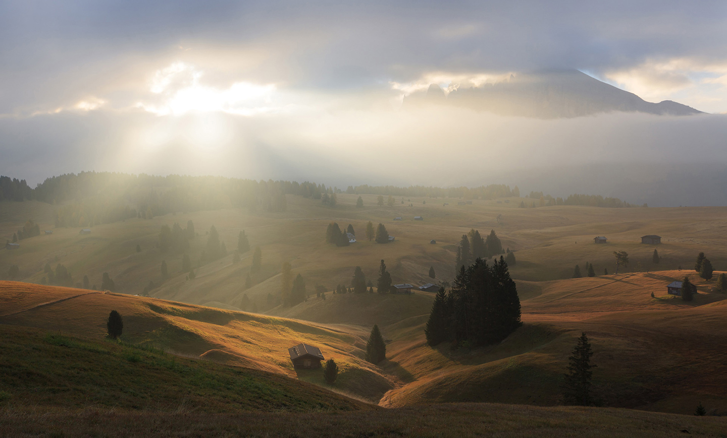 Perfect timing, Dolomites, Italy