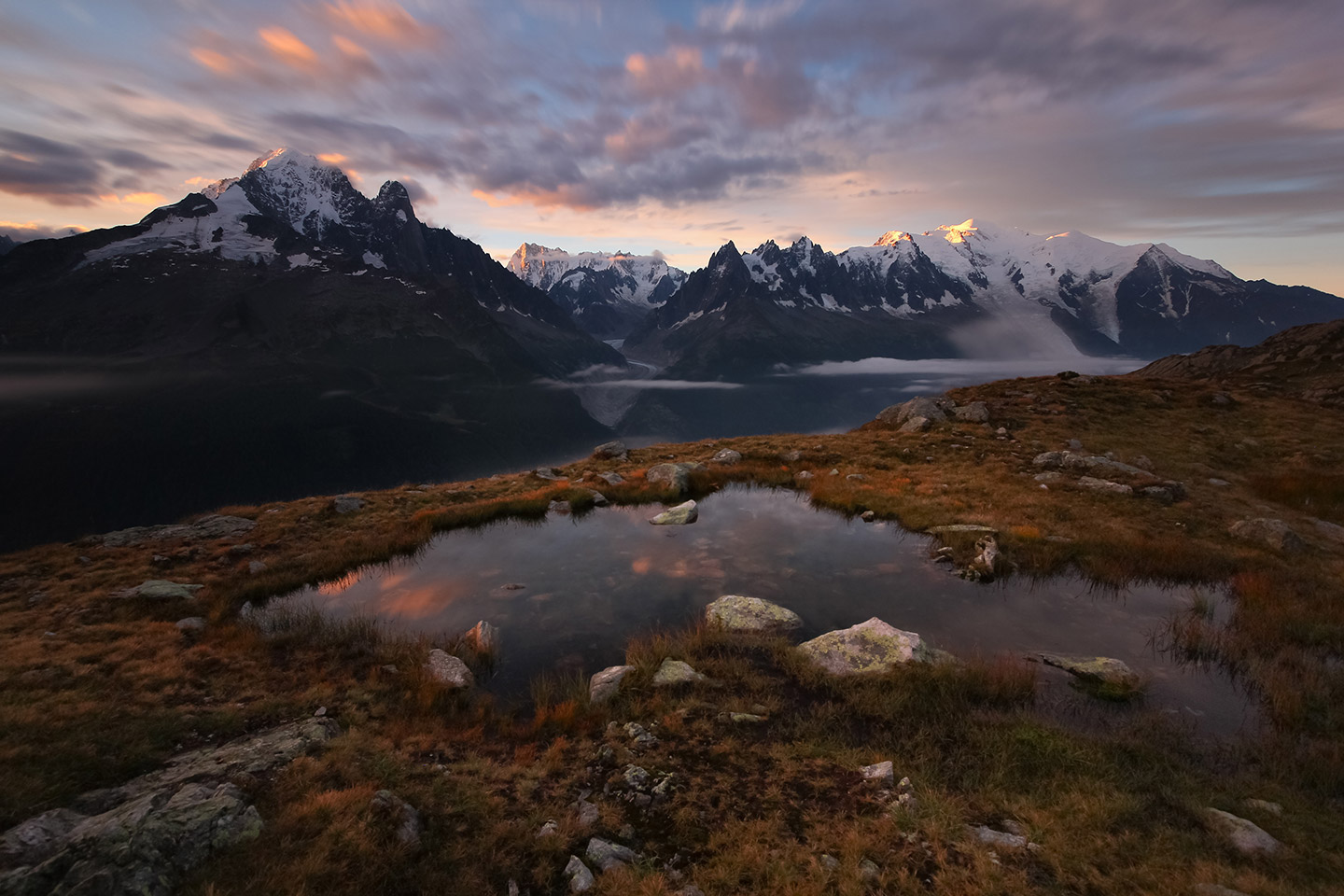 Mt. Blanc at sunrise, Alps