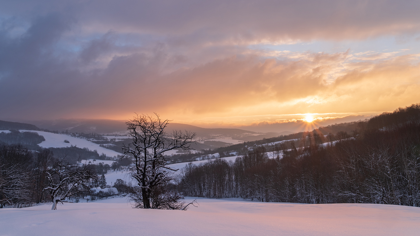 Sunrise in Nova Bosaca , Slovakia