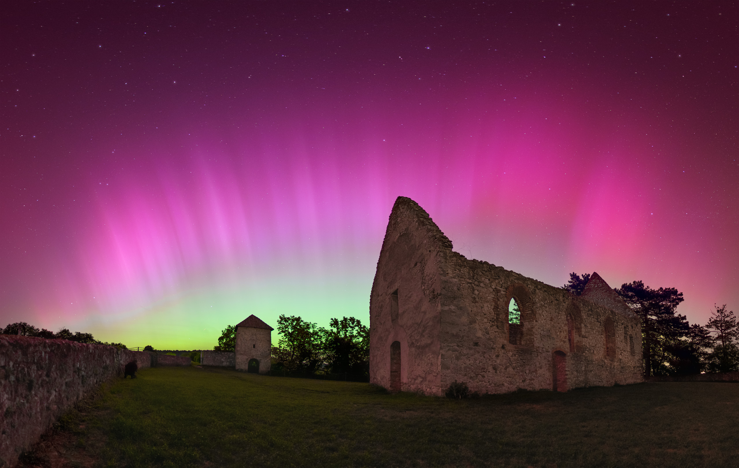 Aurora Borealis in Haluzice, Slovakia